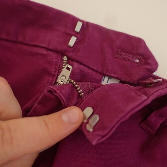 Gap Purple Signature Skinny Ankle Khaki Mid Rise Size 6 Chino Pants 31 / 27 - Picture 3 of 7